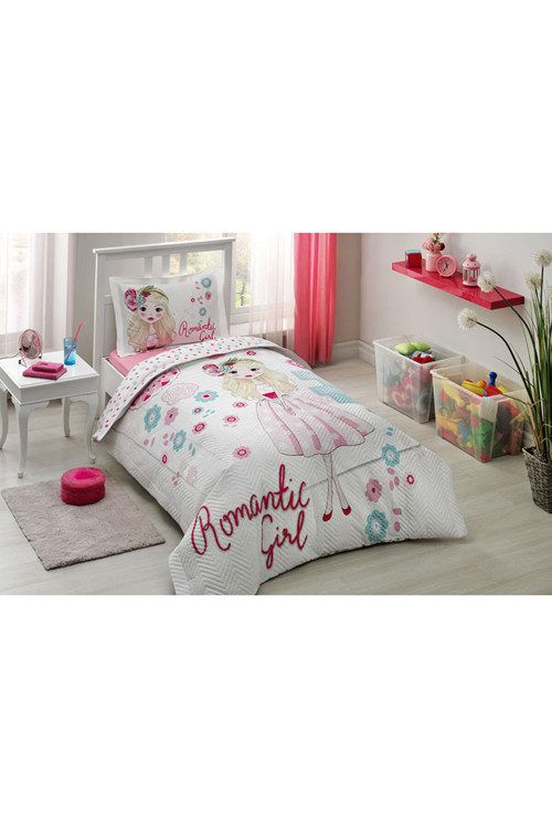 Romantic Girl Tek Kişilik Kapitone Nevresim Takımı