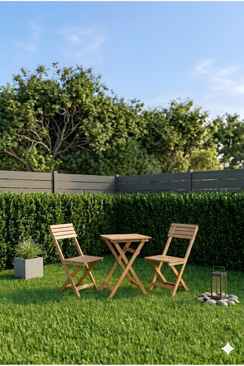Duo Mutfak Balkon Bahçe Katlanır Masa Sandalye Bistro Set
