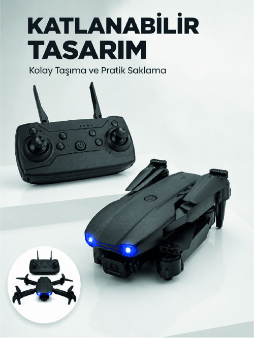 Katlanabilir Kamera Drone 4K HD Görüntü, Hover Özelliği ve Uzaktan Kumanda