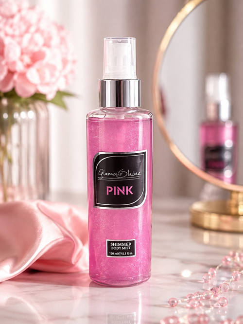 Glamour Shine Pink Shimmer Body Mist 150 ml – Işıltılı ve Ferah Parfümlü Vücut Spreyi
