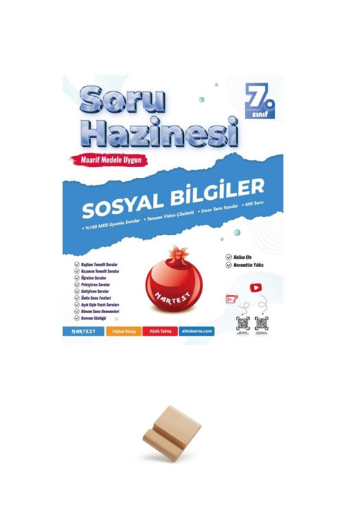 Nartest 7. Sınıf Maarif Bağlam Temelli Sosyal Bilgiler Soru Haznesi + Telefon Standı