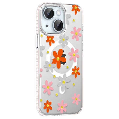 İphone 14 Floral Kapak - Turuncu