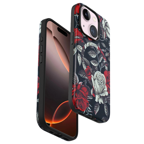 Onegif İphone 15 Flower Series Kapak - Siyah