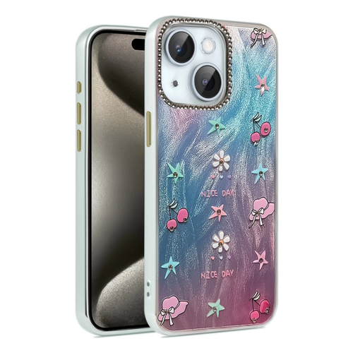 İphone 14 Blade Aynalı Desenli Kapak - Desen 4