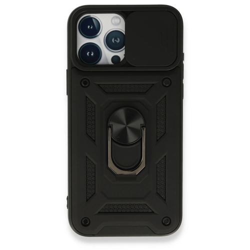 İphone 15 Pars Lens Yüzüklü - Siyah