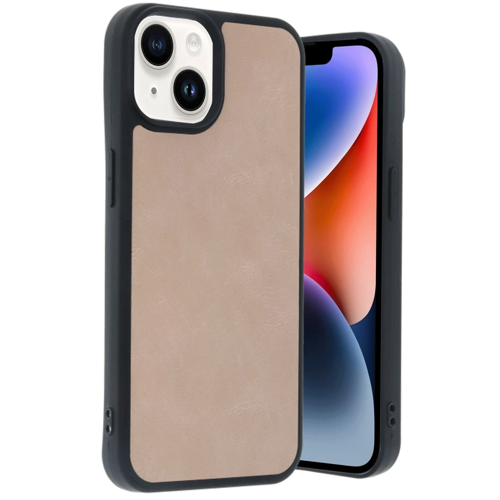 İphone 15 Aras Deri Kapak - Pudra