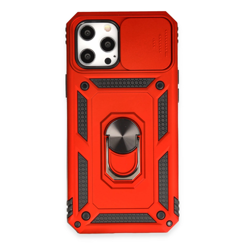 İphone 12 Pars Lens Yüzüklü - Kırmızı
