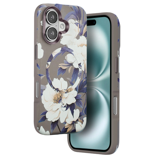 Onegif İphone 16 Flower Series Kapak - Gri
