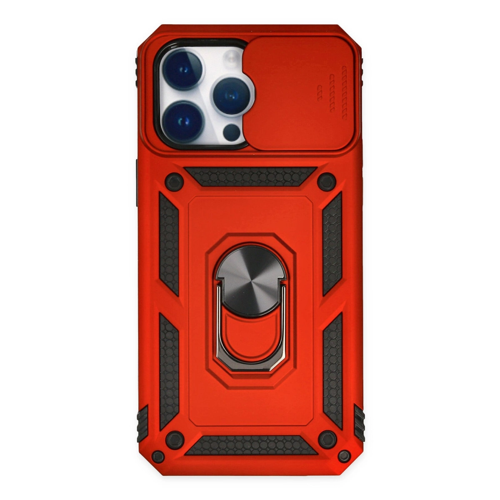 İphone 14 Pars Lens Yüzüklü - Kırmızı