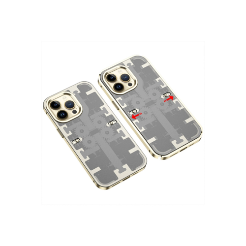 İphone 14 Mekanik Bumper Kapak - Gold