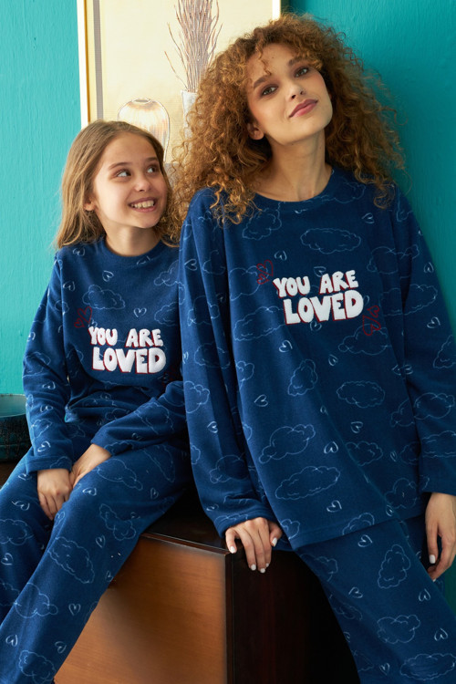 Alt-Üst Polar Nakışlı Pijama Takım