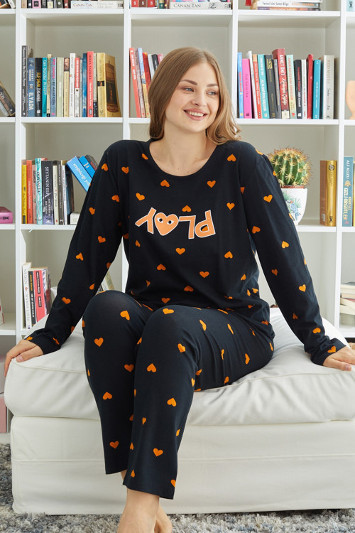 Pamuklu Likralı Curve Büyük Beden Battal Örme Pijama Takım