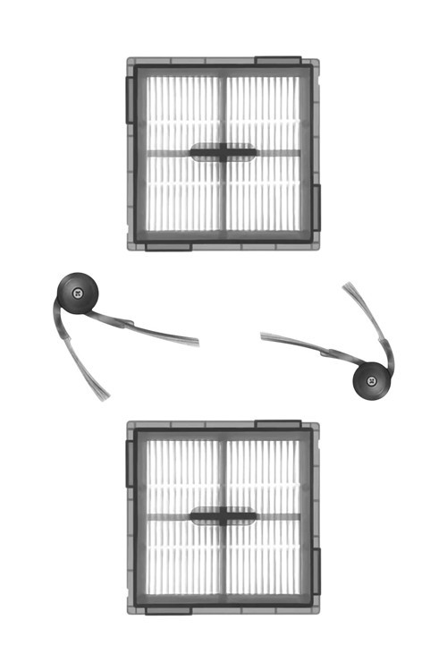 Roborock S8 Pro - S8 Pro Plus Robot Süpürge Uyumlu 2 Adet Hepa Filtre, 2 Adet Yan Fırça-Yedek Parça Seti