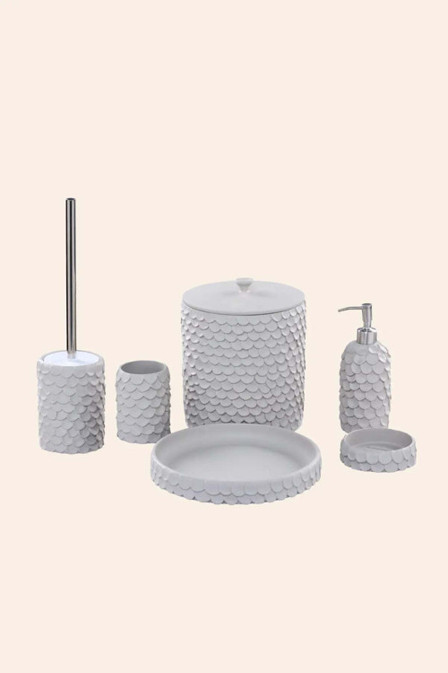 Lindy 5 Parça Banyo Seti Gri
