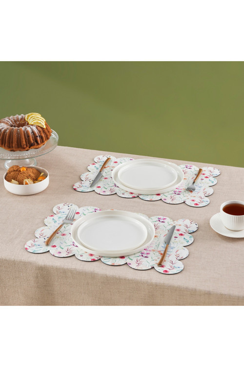 Petra Patterned Amerikan Servisi 2'li Set Multicolor