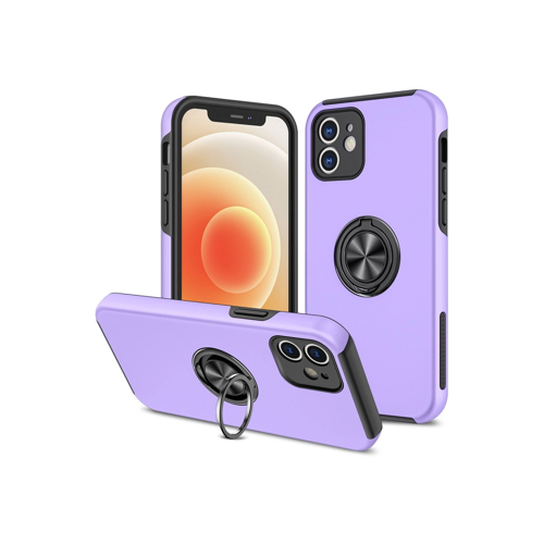 İphone 12 Elit Yüzüklü Kapak - Mor
