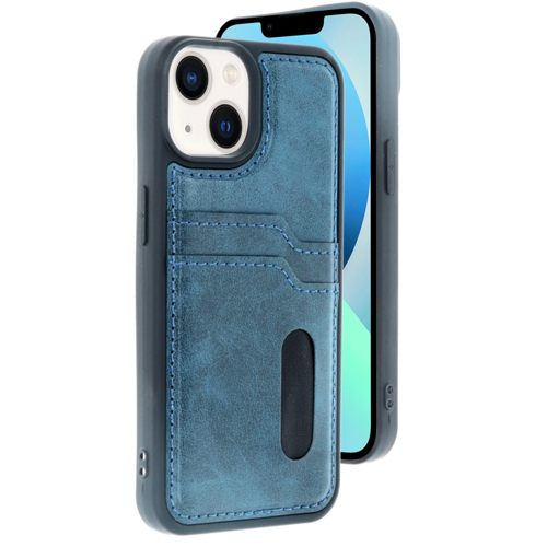 İphone 14 Sara Kartvizitli Deri - Lacivert