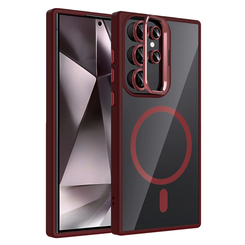 S23 Remim Lensli Standlı Kapak - Bordo