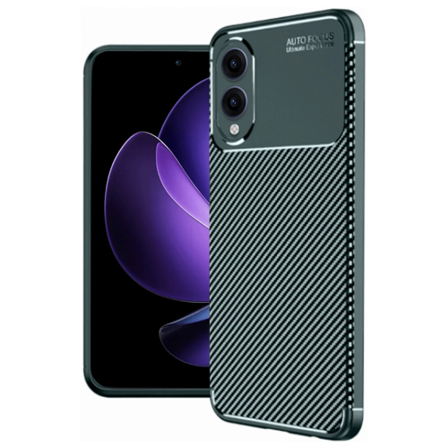 S25 Edge Auto Focus Karbon Kapak - Koyu Yeşil