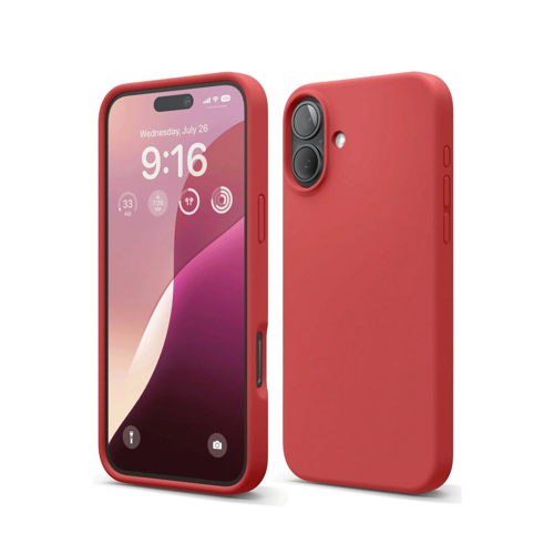 İphone 16 Nano İçi Kadife - Kırmızı