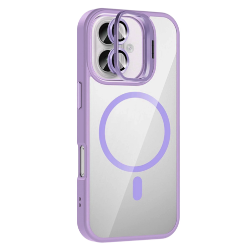 İphone 16 Remim Lensli Standlı Kapak - Lila