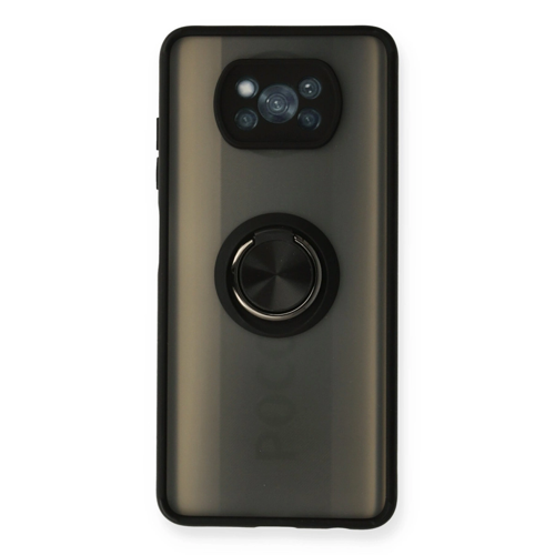 Pocophone X3 Montreal Yüzüklü Kapak - Siyah