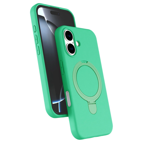 İphone 16 Standlı Kapak - Yeşil
