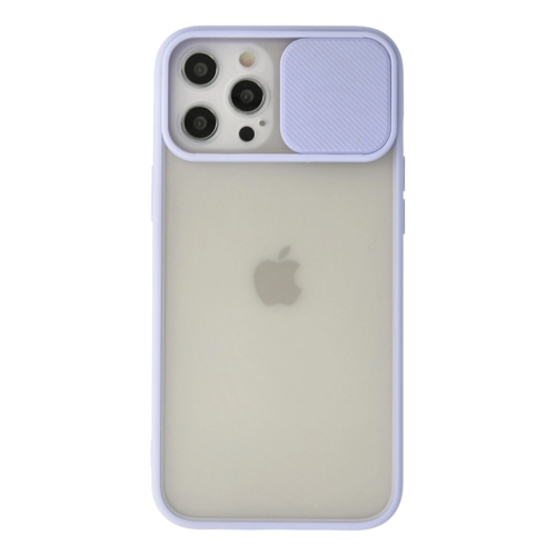 İphone 12 Palm Buzlu Kamera Sürgülü - Lila