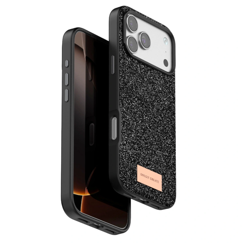 Onegif İphone 17 Bright Simli Kapak - Siyah