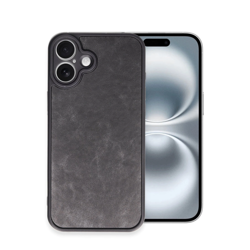 İphone 16 Aras Deri Kapak - Siyah