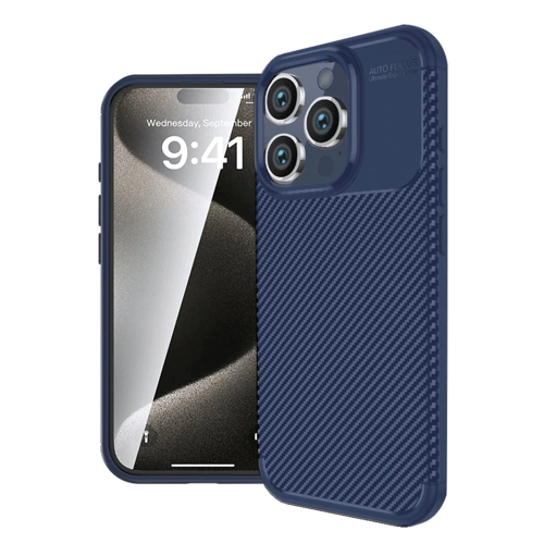 İphone 16 Auto Focus Karbon Kapak - Lacivert