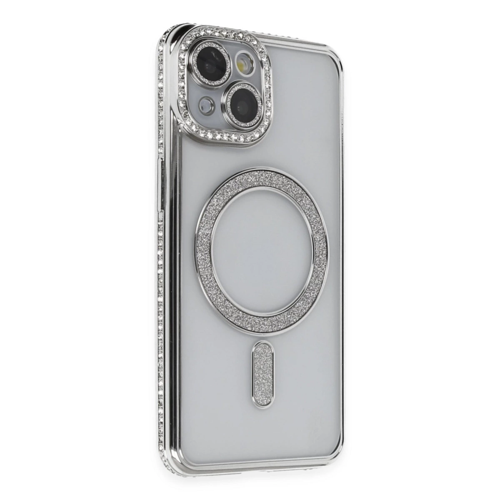 İphone 13 Joke Simli Magneticsafe - Gümüş