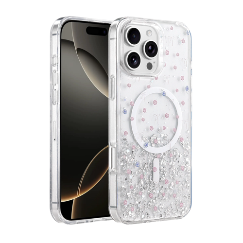 Onegif İphone 16 Misk Simli Kapak - Desen 1