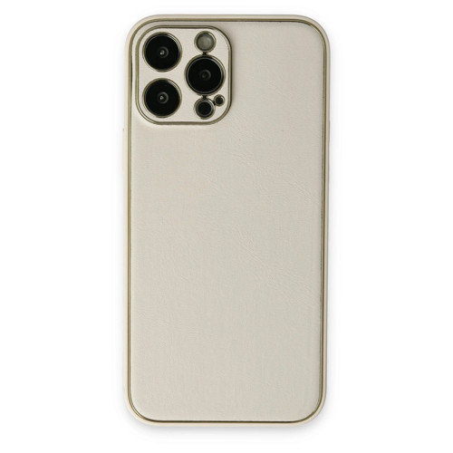 İphone 13 Coco Deri Kapak - Beyaz
