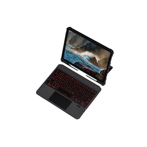 T5209D İpad 12.9 (2021) İnter Ledli Klavyeli Kılıfı - Siyah