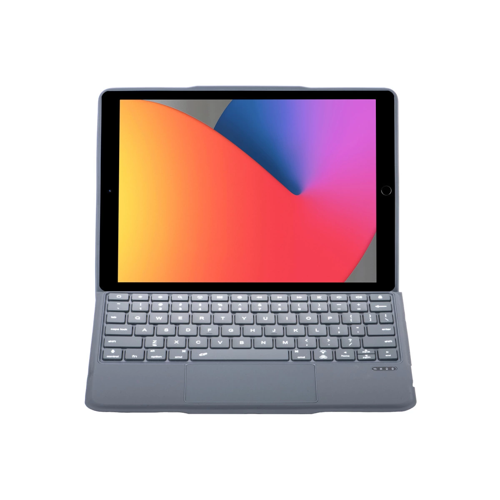 T5506D İpad 10.2 (9.Nesil) Palermo Ledli Klavyeli Standlı Kılıfı - Siyah