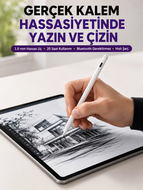 Profesyonel Dijital Kalem – Hassas Eğim Sensörü Uzun Süreli Kullanım Yeni Nesil
