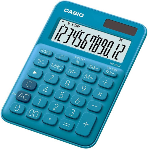 Ms-20Uc-Bu-N-Dc Mini Masa Hesap Makinesi, Mavi