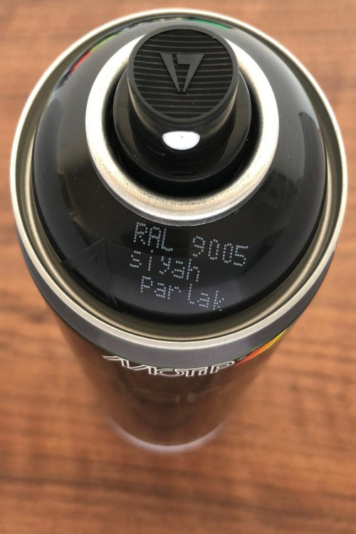 RAL9005 Parlak Siyah Sprey Boya 400 ML