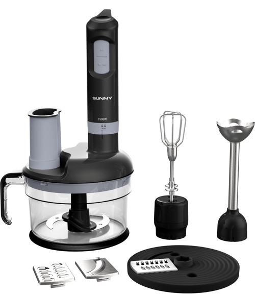 Merlin SN5BLD35 Multi Blender Set 1500W Mutfak Robotu Rendeleme & Çırpıcı Seti Siyah - Gri