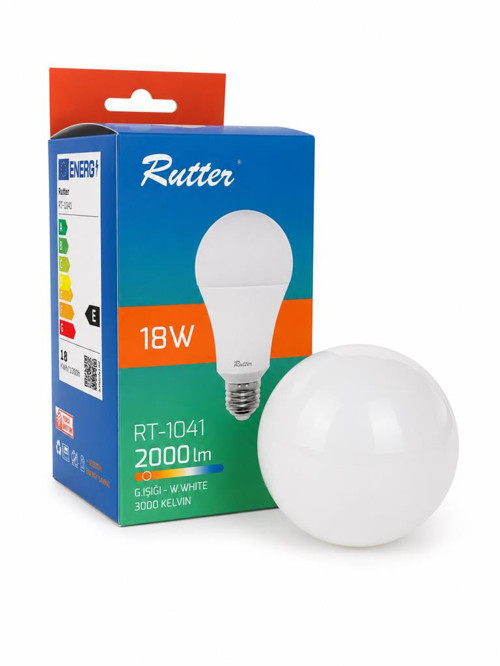 RT-1041 18W E27 LED Ampul 3000K Sarı Işık 2000 Lümen | Yüksek Parlaklık - Aydınlatma