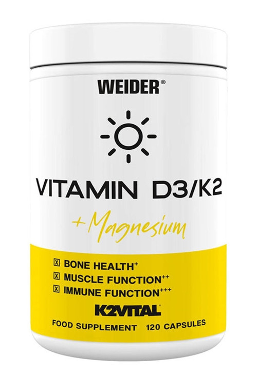 WEIDER Vitamin D3 K2 Magnesium Magnezyum – 120 caps