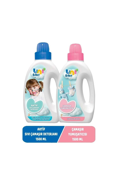 Sıvı Çamaşır Deterjanı Aktif Yumuşatıcı Hassas/hipoalerjenik Karma 2x1500ml