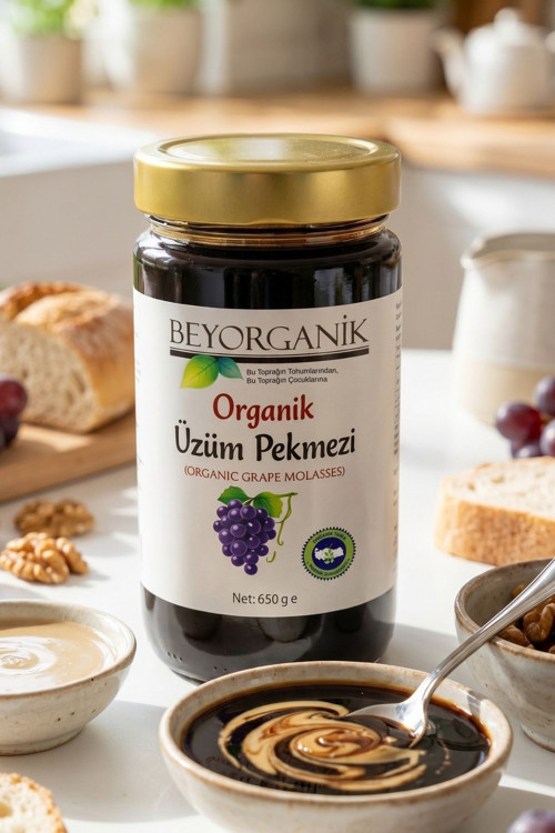Organik Üzüm Pekmezi 630gr (PESTİSİT ANALİZLİ)
