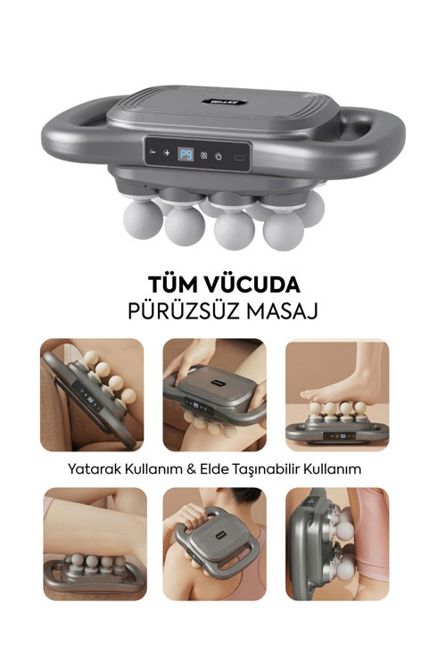 Premium Isıtmalı Çok Başlıklı Elektrikli Tüm Vücut Masaj Aleti V-01