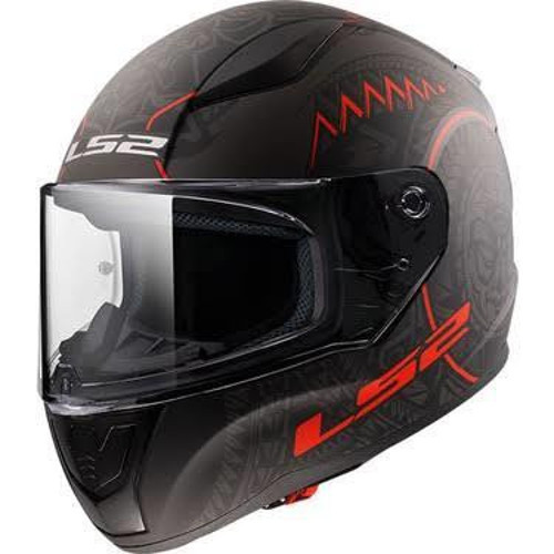 KASK ÇENELİ RAPID 2 TAKAROA MAT SİYAH KIRMIZI (M BEDEN)