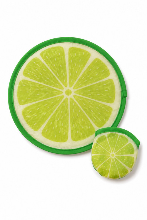 Katlanabilir Japon Yelpazesi 20 cm | Mini El Yelpazesi | Kılıflı | Çantalık | Limon Desenli | Fresh