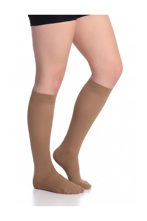 Code: ORT-554-K CCL 1 DÜŞÜK BASINÇ DİZ ALTI ÇORABI ( BURNU KAPALI ) ( TEN RENGİ )