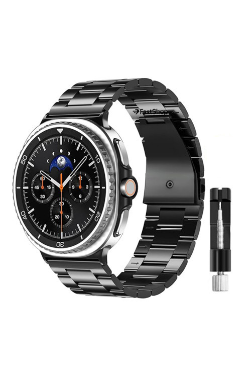 Samsung Galaxy Watch 8 40mm / Watch 8 44mm Uyumlu Paslanmaz Çelik Bakla Metal Kordon