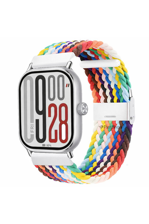 Redmi Watch 4 / 5 / 6 Uyumlu Metal Clips Kumaş Örgü Akıllı Saat Kordon